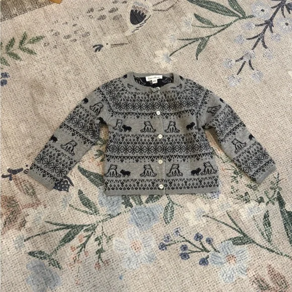 Tartine et Chocolat Gray and Black Patterned Cardigan - Picture 8 of 8